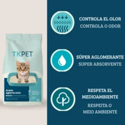 TK-Pet Areia Aglomerante de Bentonita Talco Perfumado para gatos