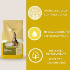 TK-Pet Areia Aglomerante de Bentonite e Marselha para gatos