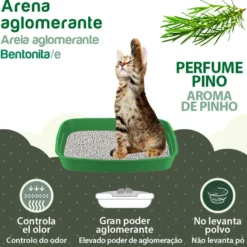 TK-Pet Areia aglomerante de bentonite e pinho para gatos