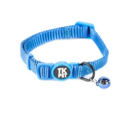 TK-Pet Classic Coleira Nylon com Cascavel Azul para gatos