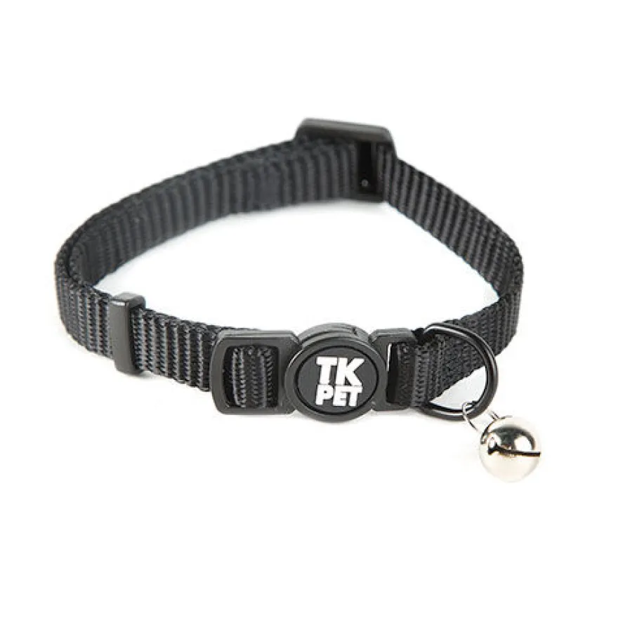 TK-Pet Classic Coleira Nylon com Cascavel Preto para gatos