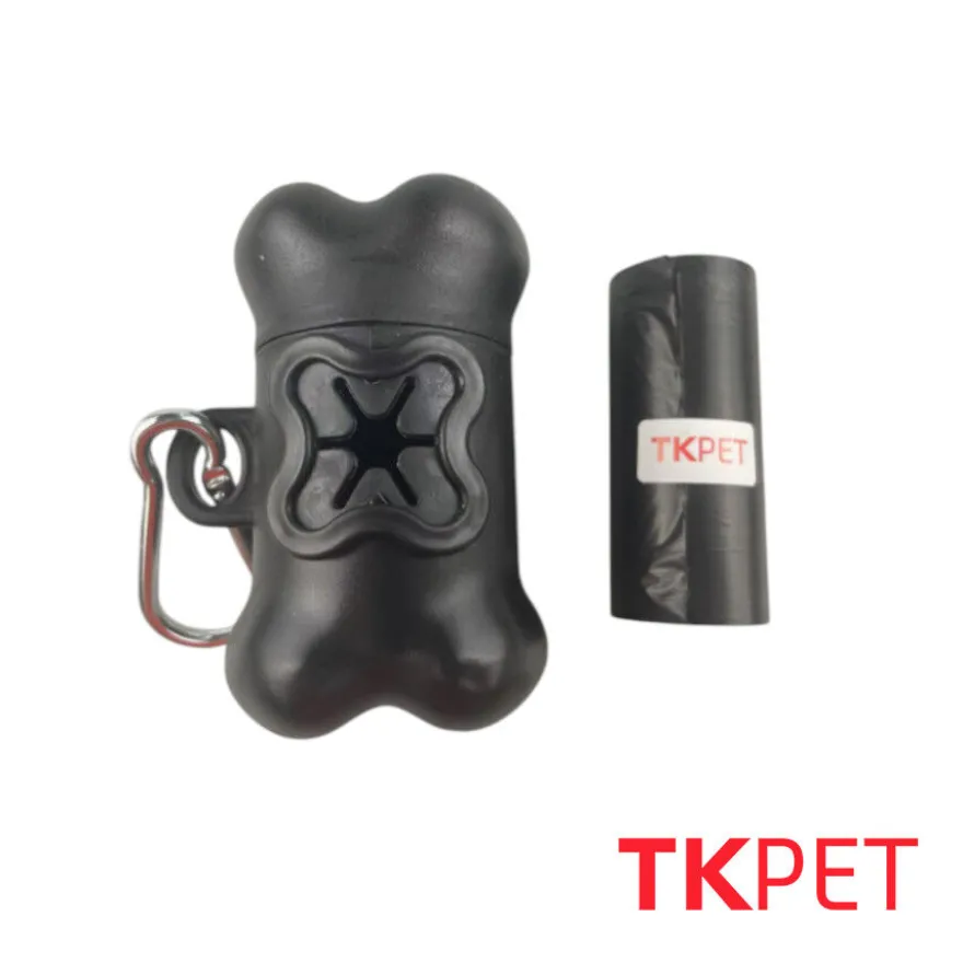 TK Pet Dispensador de sacos preto para cães