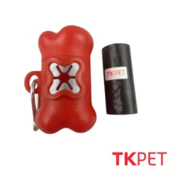 TK Pet Dispensador de sacos vermelho para cães