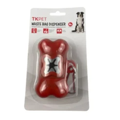TK Pet Dispensador de sacos vermelho para cães