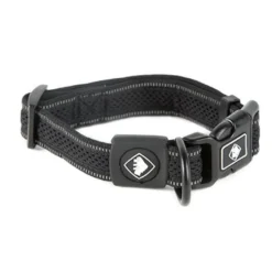 TK-Pet Reflective Comfort Coleira Preta para cães