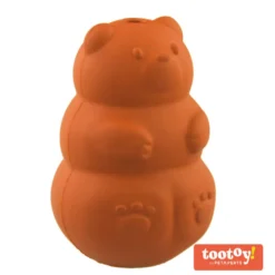Tootoy! Bear dispenser Chew Toy Laranja mordedor com dispensador de snacks para cães