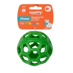 Tootoy! Chase Bola Hexahole média para cães