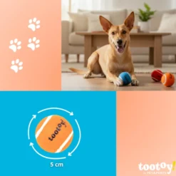 Tootoy! Chase Conjunto 3 bolas com apito mini para cães