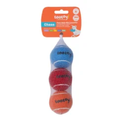 Tootoy! Chase Conjunto 3 bolas com apito mini para cães