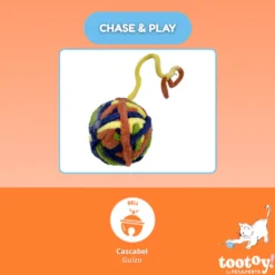 Tootoy! Chase & Play Bola de lã para gatos