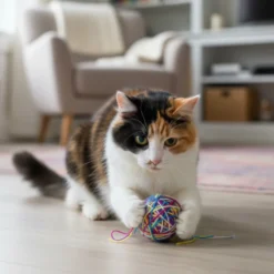 Tootoy! Chase & Play Bola de lã para gatos