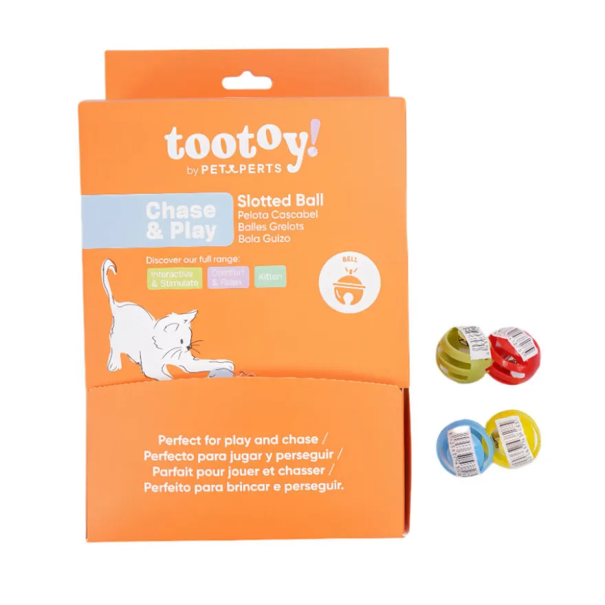 Tootoy! Chase & Play Bola interativa com guizo para gatos