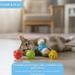 Tootoy! Chase & Play Bola interativa com guizo para gatos