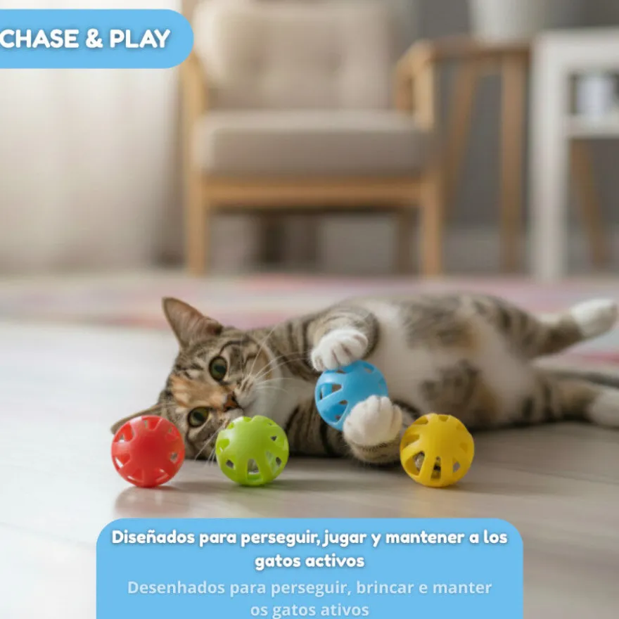 Tootoy! Chase & Play Bola interativa com guizo para gatos