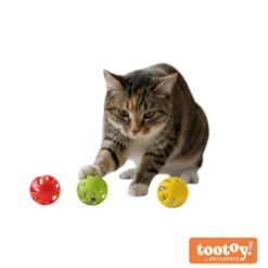 Tootoy! Chase & Play Bola interativa com guizo para gatos
