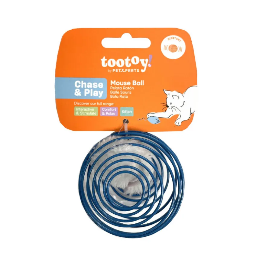 Tootoy! Chase & Play Bola interativa com rato para gatos