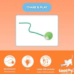 Tootoy! Chase & Play Bola interativa para gatos