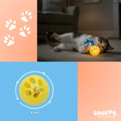 Tootoy! Chase & Play Bolas com LED para gatos