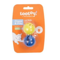 Tootoy! Chase & Play Bolas com LED para gatos