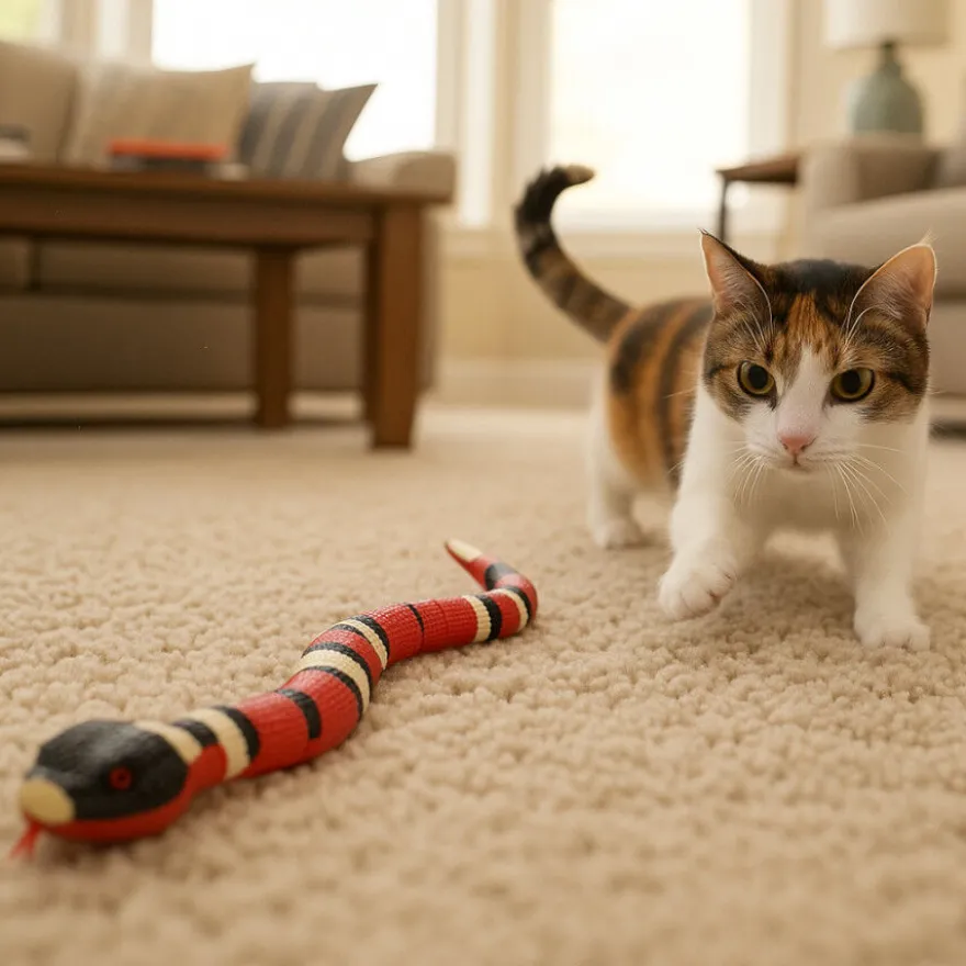 Tootoy! Chase & Play Brinquedo interativo cobra elétrica para gatos
