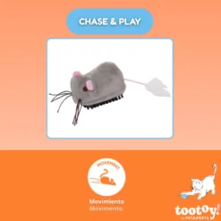 Tootoy! Chase & Play Brinquedo Rato interativo de correr para gato