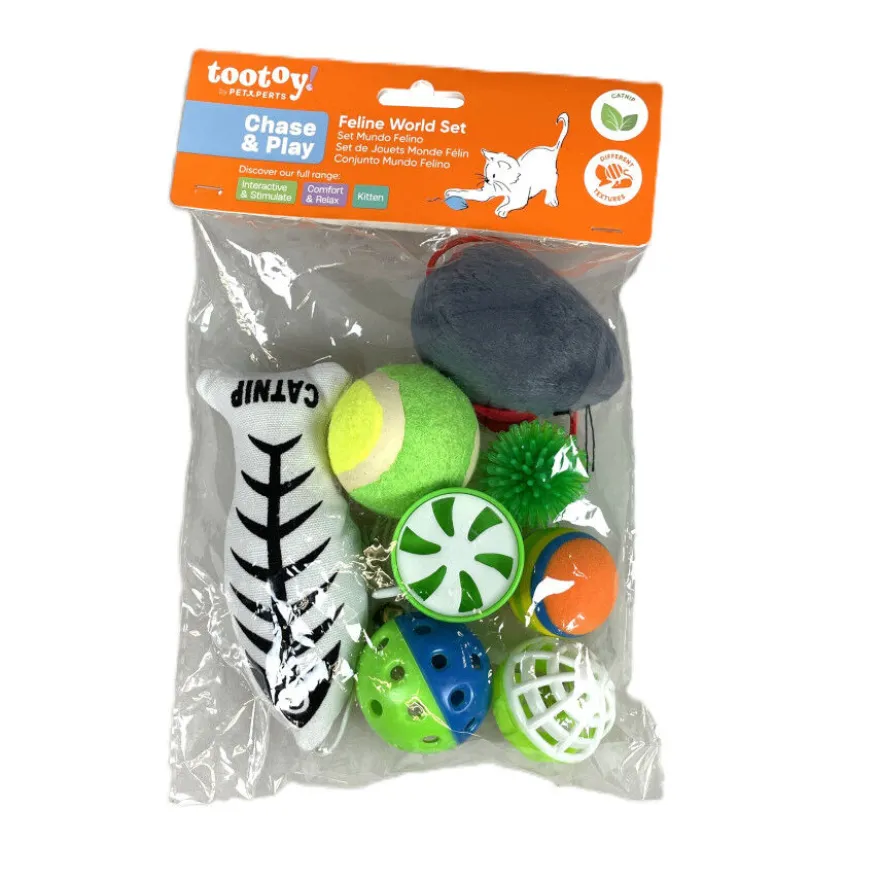 Tootoy! Chase & Play Fun set Kit de brinquedos para gatos