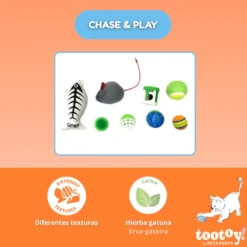 Tootoy! Chase & Play Fun set Kit de brinquedos para gatos