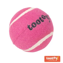 Tootoy! Chase Squeaker Ball Rosa bola de ténis para cães