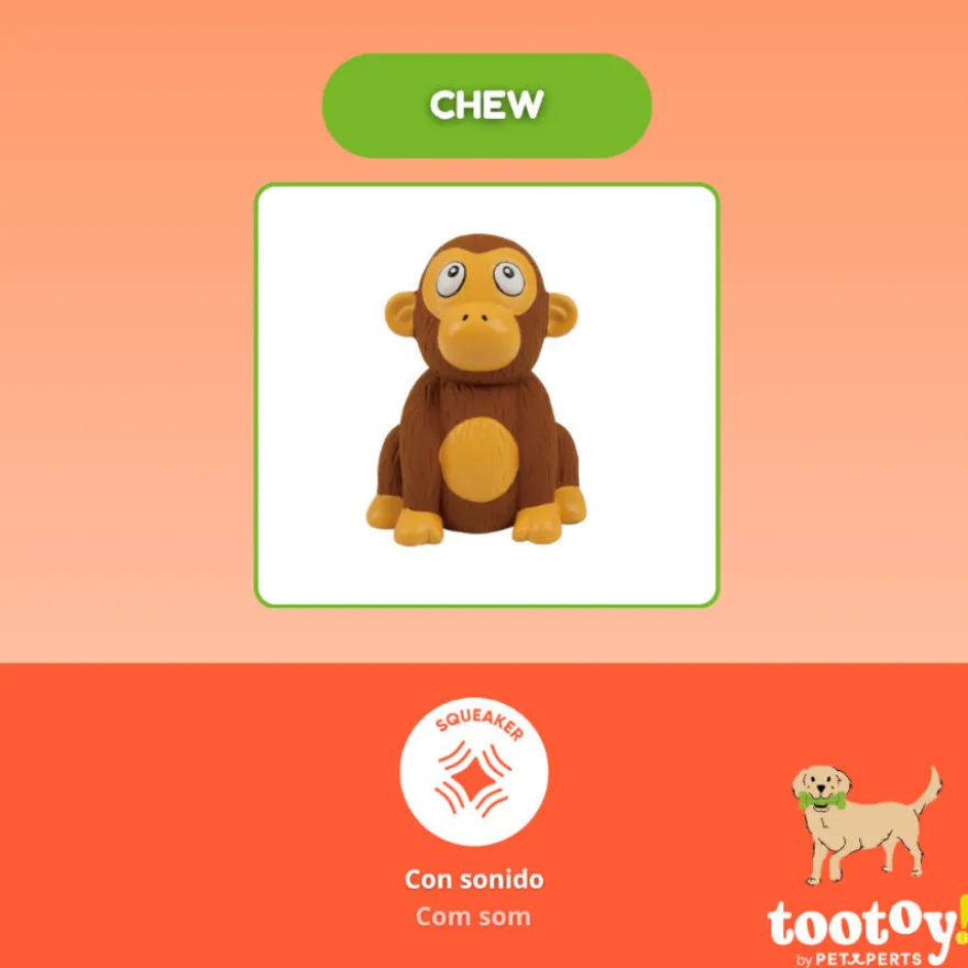 Tootoy! Chew Mordedor Macaquinho Chimpanzé para cães
