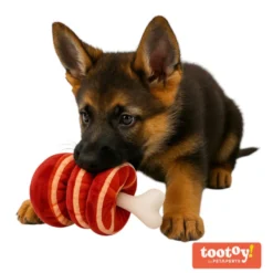 Tootoy! Comfort Beefy Thigh Cuddler peluche com som para cães