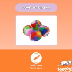 Tootoy! Comfort & Relax Bola de Lã Fofa para gatos