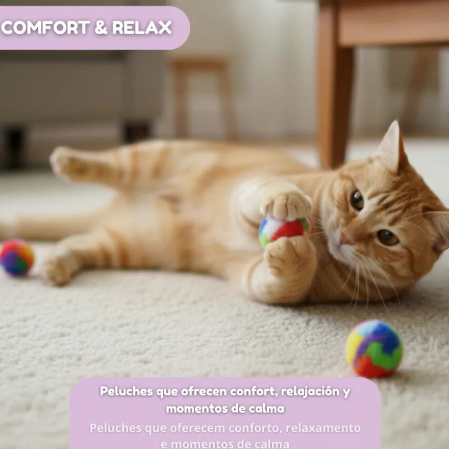 Tootoy! Comfort & Relax Bola de Lã Fofa para gatos
