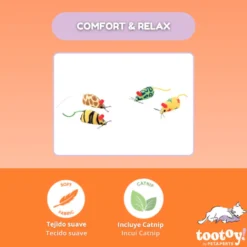 Tootoy! Comfort & Relax Kit ratinhos para gatos