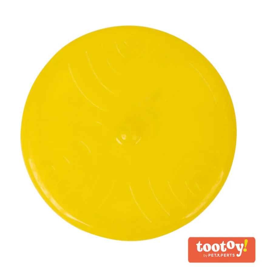 Tootoy! Flexible disc Yellow Frisbee Flexível Amarelo para cães