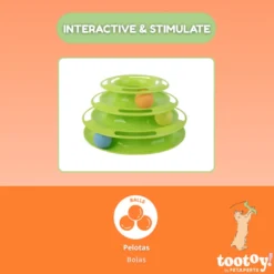 Tootoy! Interactive & Stimulate Brinquedo torre interativa para gatos