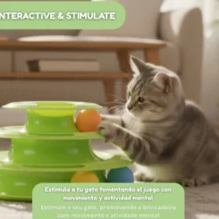 Tootoy! Interactive & Stimulate Brinquedo torre interativa para gatos