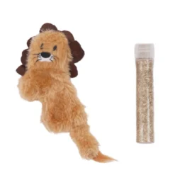 Tootoy! Interactive & Stimulate Leão de peluche com catnip para gato