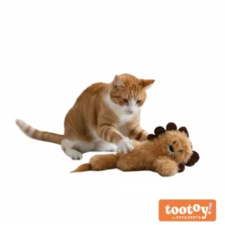 Tootoy! Interactive & Stimulate Leão de peluche com catnip para gato