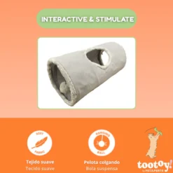 Tootoy! Interactive & stimulate Túnel suave para gatos