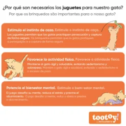 Tootoy! Interactive & Stimulate Vara arco-íris para gatos