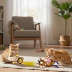 Tootoy! Kitten Peluche de macaco brilhante e lhama para gatos