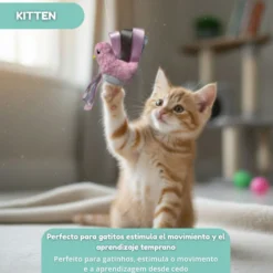 Tootoy! Kitten Peluche Pássaro com laço para gatos