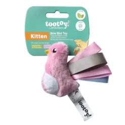 Tootoy! Kitten Peluche Pássaro com laço para gatos