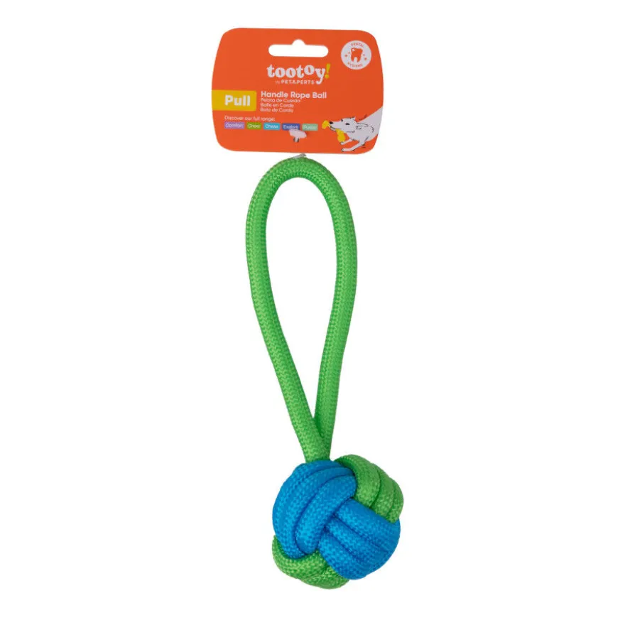 Tootoy! Pull Bola de corda com pega para cães