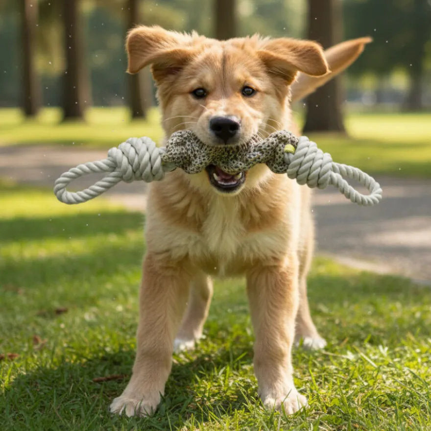 Tootoy! Pull Brinquedo de corda com nó para cães