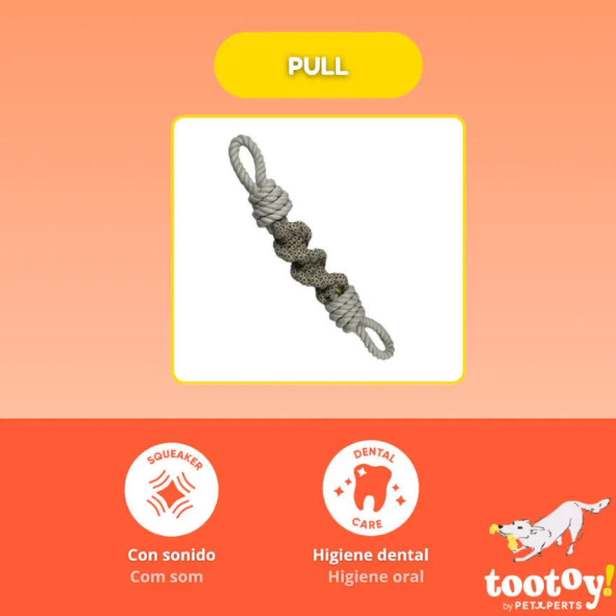 Tootoy! Pull Brinquedo de corda com nó para cães