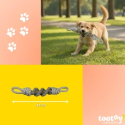 Tootoy! Pull Brinquedo de corda com nó para cães