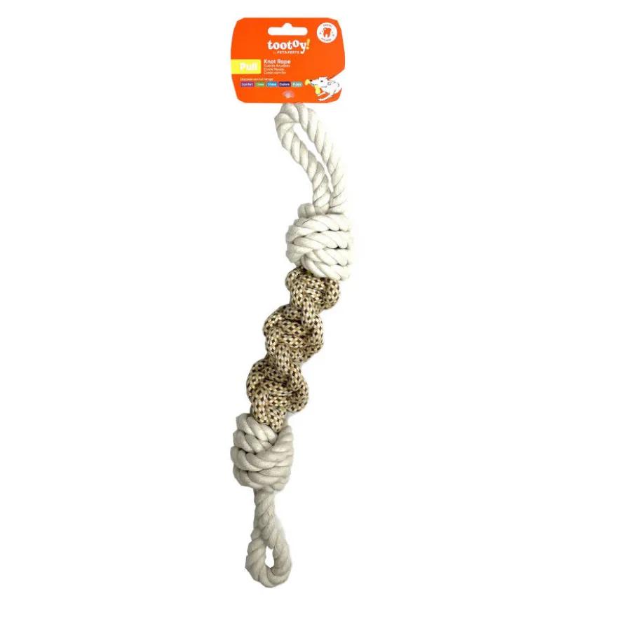 Tootoy! Pull Brinquedo de corda com nó para cães