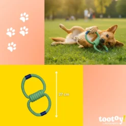 Tootoy! Pull Brinquedo de corda em oito para cães