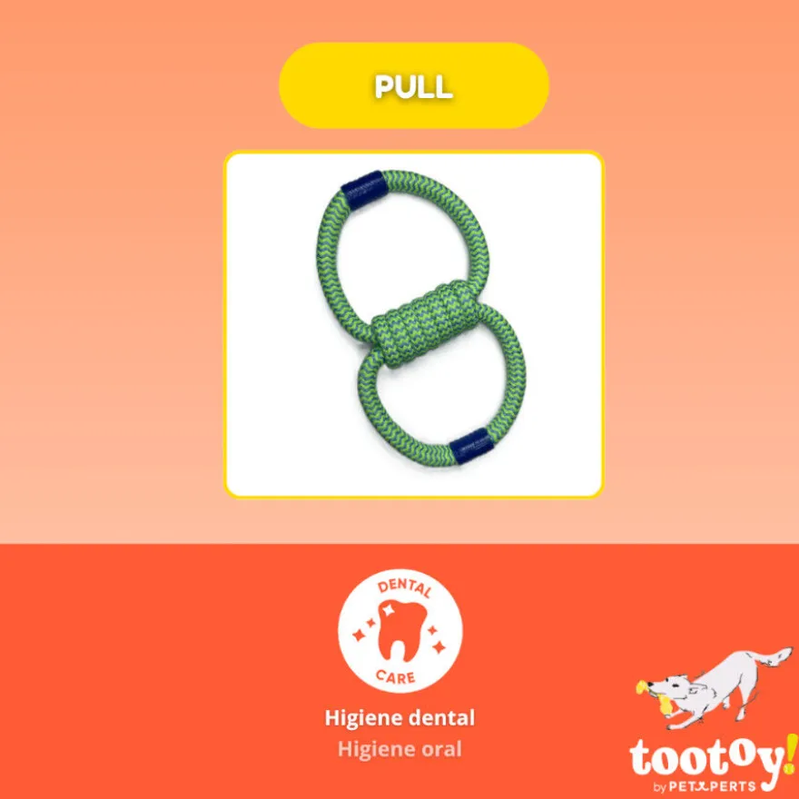 Tootoy! Pull Brinquedo de corda em oito para cães